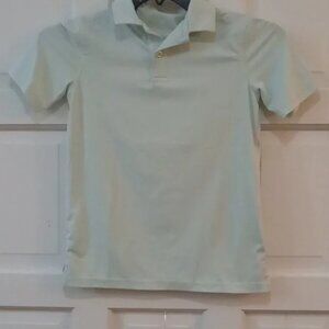 Class Club Boy's Polo Shirt Short Sleeve Size 10-12 Light Teal Color